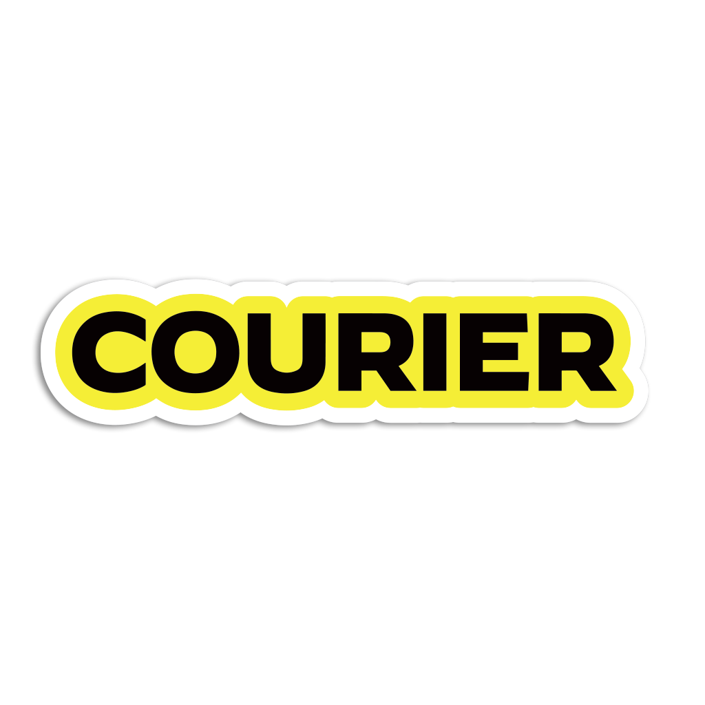 Courier Die Cut Sticker