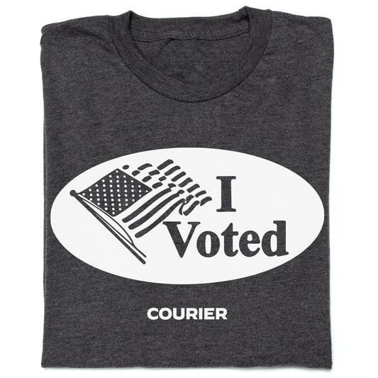Courier: I Voted Sticker Shirt